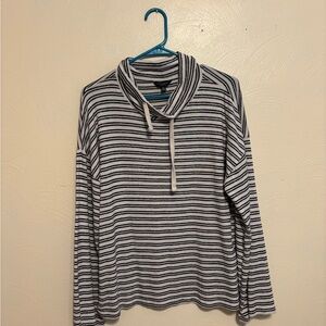 Lucky Brand Black and White Striped Sweater